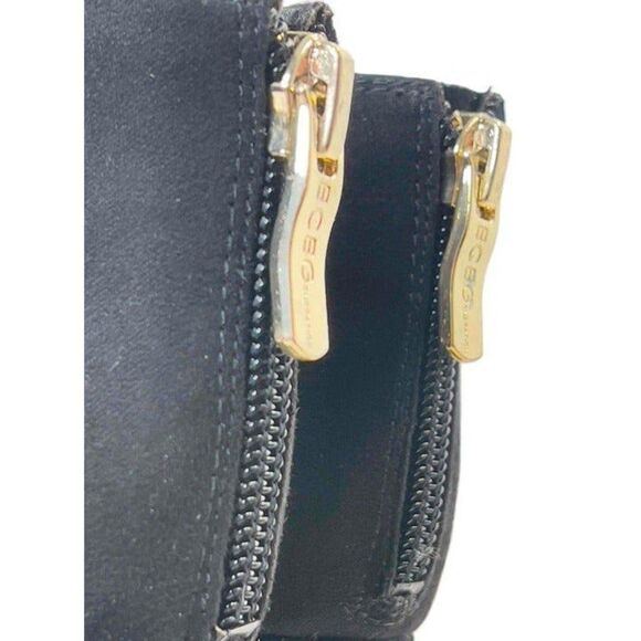 BCBGeneration Zolee2 Suede Black Womens Strappy Pointy Toe Wedge Heels Size 7M - Picture 7 of 9